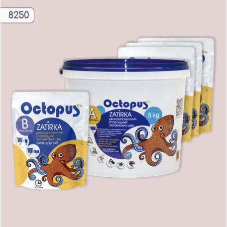 Двокомпонентна епоксидна фуга Octopus Zatirka колір 8250, 5 кг (8250-5)