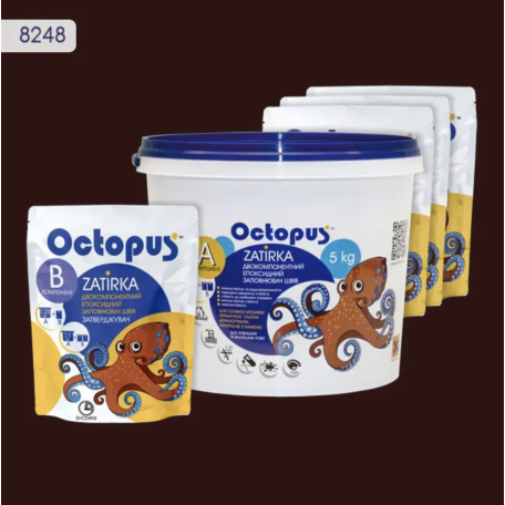 Двокомпонентна епоксидна фуга Octopus Zatirka колір 8248, 5 кг (8248-5)