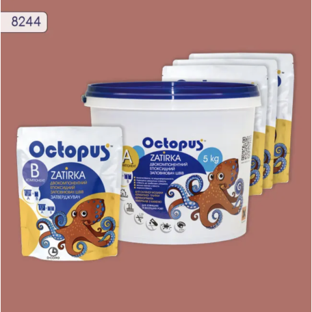 Двокомпонентна епоксидна фуга Octopus Zatirka колір 8244, 5 кг (8244-5)