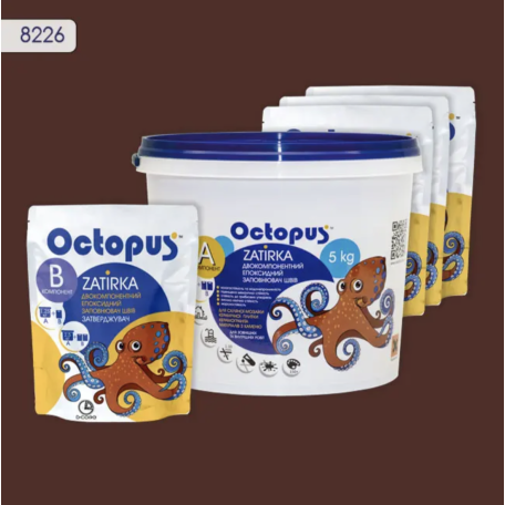 Двокомпонентна епоксидна фуга Octopus Zatirka колір 8226, 5 кг (8226-5)