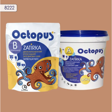 Двокомпонентна епоксидна фуга Octopus Zatirka колір 8222, 1,25 кг (8222-1)