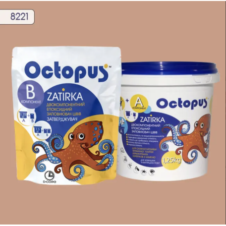 Двокомпонентна епоксидна фуга Octopus Zatirka колір 8221, 1,25 кг (8221-1)