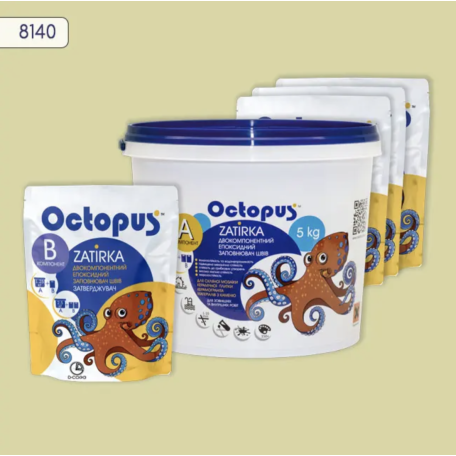 Двокомпонентна епоксидна фуга Octopus Zatirka колір 8140, 5 кг (8140-5)