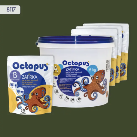Двокомпонентна епоксидна фуга Octopus Zatirka колір 8117, 5 кг (8117-5)