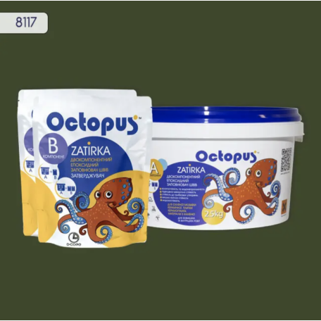Двокомпонентна епоксидна фуга Octopus Zatirka колір 8117, 2,5 кг (8117-2)