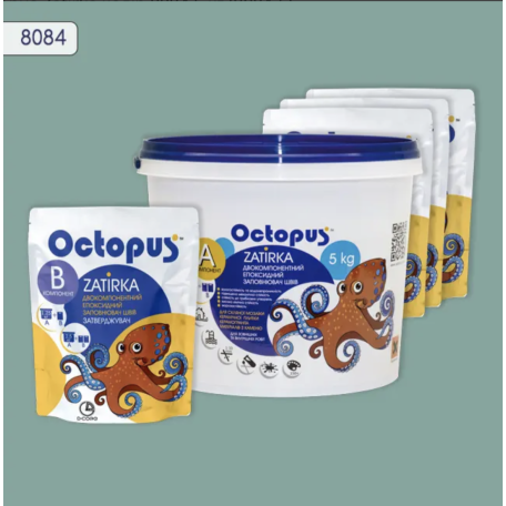 Двокомпонентна епоксидна фуга Octopus Zatirka колір 8084, 5 кг (8084-5)