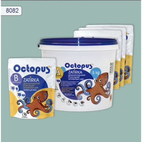 Двокомпонентна епоксидна фуга Octopus Zatirka колір 8082, 5 кг (8082-5)