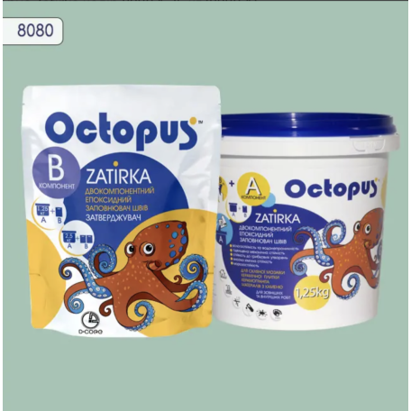 Двокомпонентна епоксидна фуга Octopus Zatirka колір 8080, 1,25 кг (8080-1)