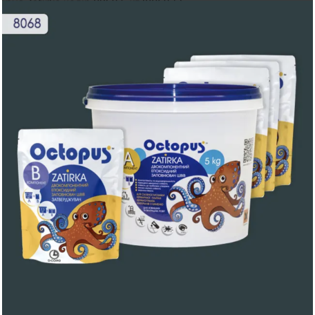 Двокомпонентна епоксидна фуга Octopus Zatirka колір 8068, 5 кг (8068-5)