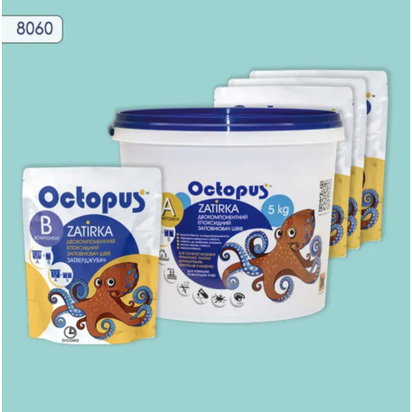 Двокомпонентна епоксидна фуга Octopus Zatirka колір 8060, 5 кг (8060-5)