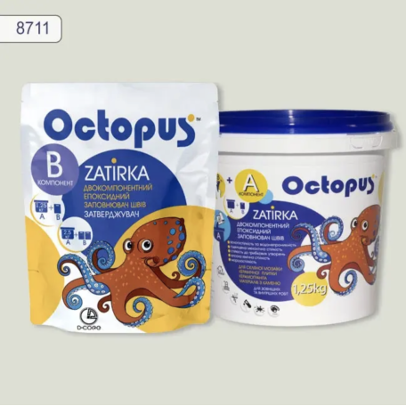 Двокомпонентна епоксидна фуга Octopus Zatirka колір № 8711, 1,25 кг (8711-1)
