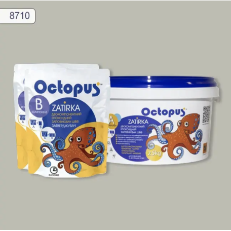 Двокомпонентна епоксидна фуга Octopus Zatirka колір № 8710, 2,5 кг (8710-2)