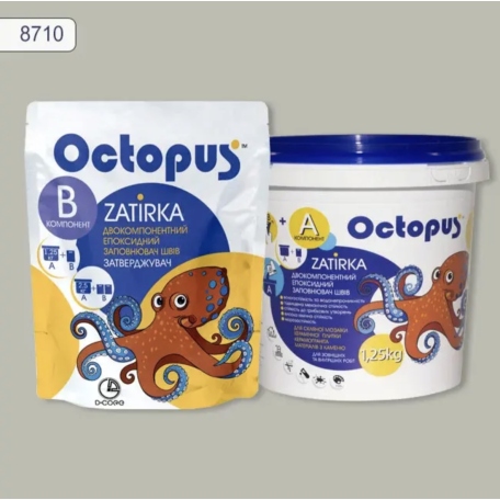Двокомпонентна епоксидна фуга Octopus Zatirka колір № 8710, 1,25 кг (8710-1)