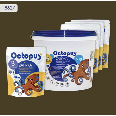 Двокомпонентна епоксидна фуга Octopus Zatirka колір 8627, 5 кг (8627-5)