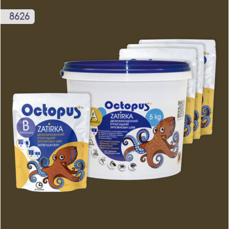 Двокомпонентна епоксидна фуга Octopus Zatirka колір 8626, 5 кг (8626-5)
