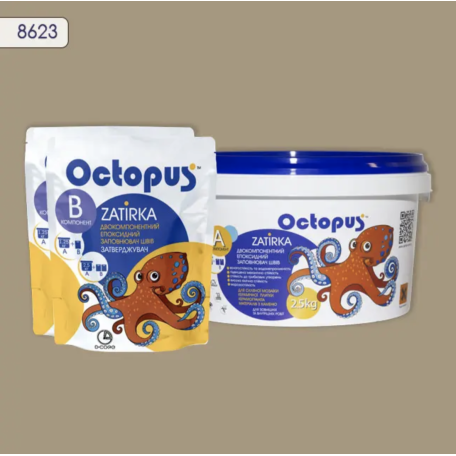 Двокомпонентна епоксидна фуга Octopus Zatirka колір 8623, 2,5 кг (8623-2)