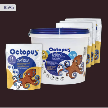 Двокомпонентна епоксидна фуга Octopus Zatirka колір 8595, 5 кг (8595-5)