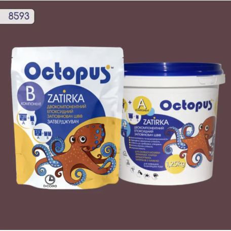 Двокомпонентна епоксидна фуга Octopus Zatirka колір 8593, 1,25 кг (8593-1)