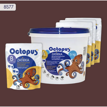 Двокомпонентна епоксидна фуга Octopus Zatirka колір 8577, 5 кг (8577-5)