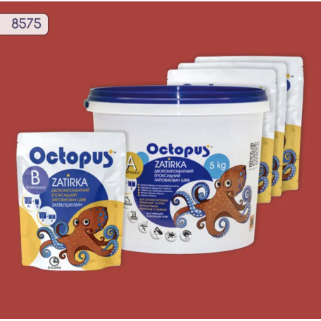 Двокомпонентна епоксидна фуга Octopus Zatirka колір 8575, 5 кг (8575-5)