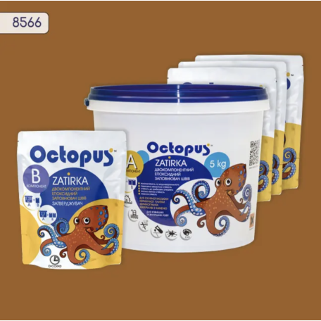 Двокомпонентна епоксидна фуга Octopus Zatirka колір 8566, 5 кг (8566-5)