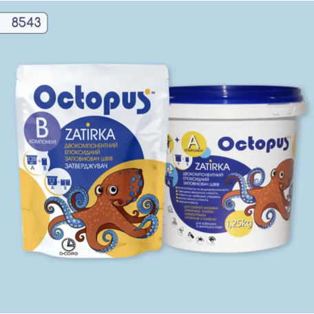 Двокомпонентна епоксидна фуга Octopus Zatirka колір 8543, 1,25 кг (8543-1)