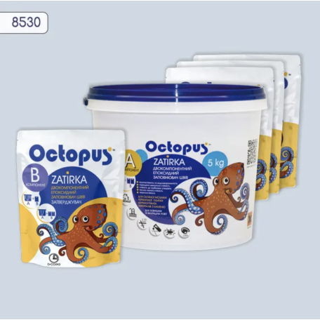 Двокомпонентна епоксидна фуга Octopus Zatirka колір 8530, 5 кг (8530-5)