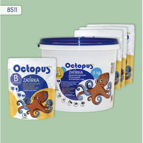 Двокомпонентна епоксидна фуга Octopus Zatirka колір 8511, 5 кг (8511-5)