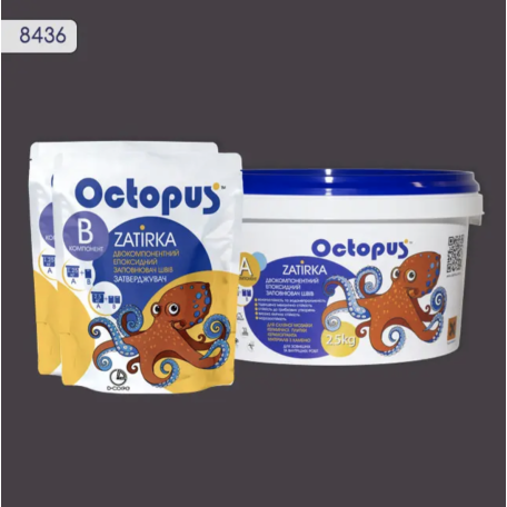 Двокомпонентна епоксидна фуга Octopus Zatirka колір 8436 2,5 кг (8436-2)