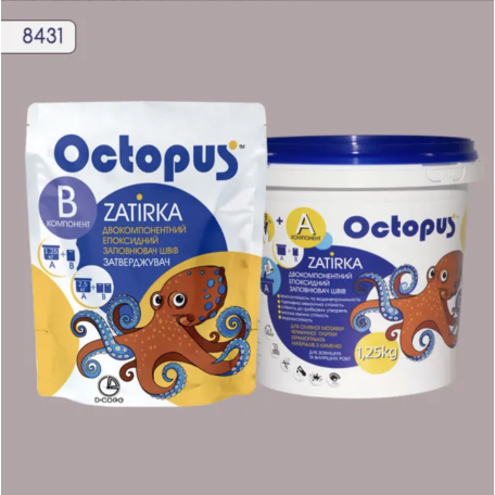 Двокомпонентна епоксидна фуга Octopus Zatirka колір 8431, 1,25 кг (8431-1)