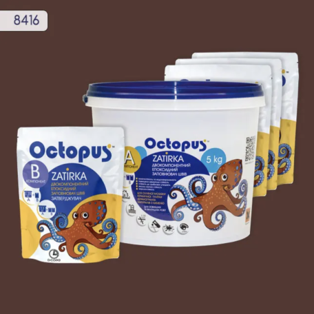Двухкомпонентная эпоксидная затирка Octopus Zatirka 8416, 5 кг (8416-5)