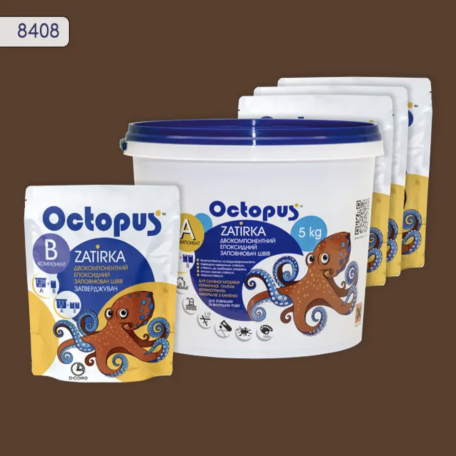 Двокомпонентна епоксидна фуга Octopus Zatirka колір 8408, 5 кг (8408-5)