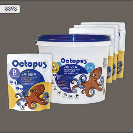 Двокомпонентна епоксидна фуга Octopus Zatirka колір 8393, 5 кг (8393-5)
