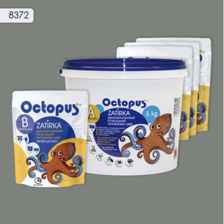 Двокомпонентна епоксидна фуга Octopus Zatirka колір 8372, 5 кг (8372-5)