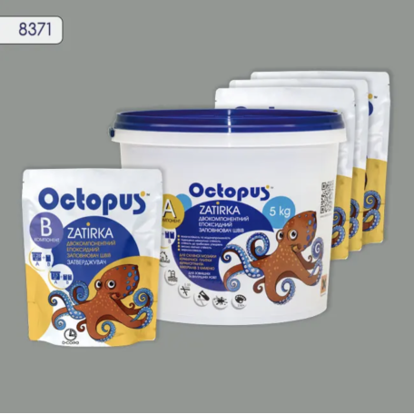 Двокомпонентна епоксидна фуга Octopus Zatirka колір 8371, 5 кг (8371-5)