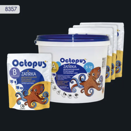 Двокомпонентна епоксидна фуга Octopus Zatirka колір 8357, 5 кг (8357-5)