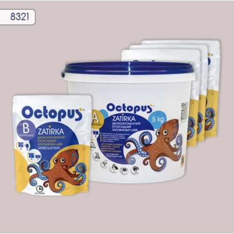 Двокомпонентна епоксидна фуга Octopus Zatirka колір 8321 5 кг (8321-5)