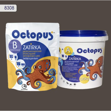 Двокомпонентна епоксидна фуга Octopus Zatirka колір 8308, 1,25 кг (8308-1)
