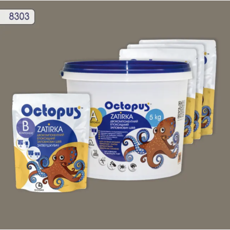 Двокомпонентна епоксидна фуга Octopus Zatirka колір 8303, 5 кг (8303-5)