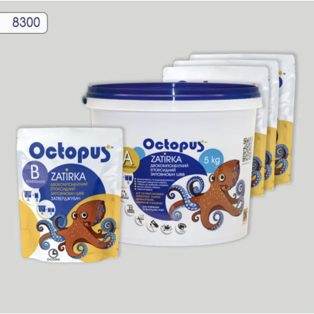 Двокомпонентна епоксидна фуга Octopus Zatirka колір 8300, 5 кг (8300-5)
