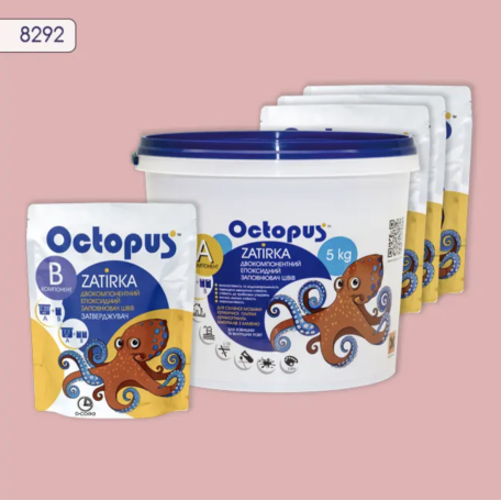 Двокомпонентна епоксидна фуга Octopus Zatirka колір 8292, 5 кг (8292-5)