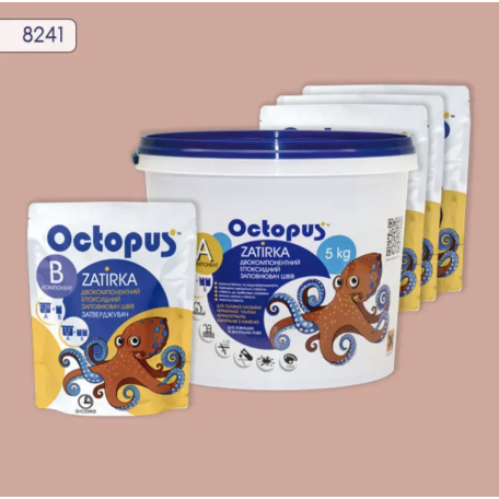 Двокомпонентна епоксидна фуга Octopus Zatirka колір 8241, 5 кг (8241-5)