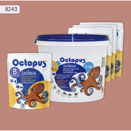 Двокомпонентна епоксидна фуга Octopus Zatirka колір 8243, 5 кг (8243-5)