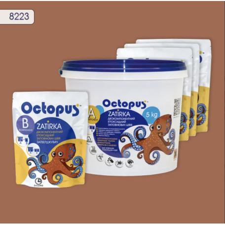 Двокомпонентна епоксидна фуга Octopus Zatirka колір 8223, 5 кг (8223-5)