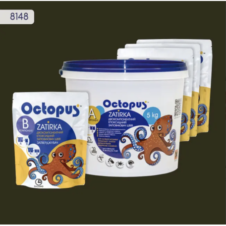 Двокомпонентна епоксидна фуга Octopus Zatirka колір 8148, 5 кг (8148-5)