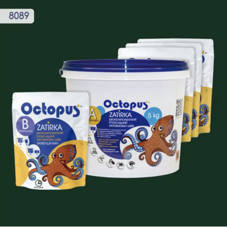 Двокомпонентна епоксидна фуга Octopus Zatirka колір 8089, 5 кг (8089-5)