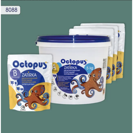 Двокомпонентна епоксидна фуга Octopus Zatirka колір 8088, 5 кг (8088-5)