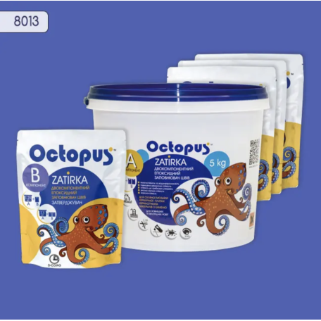 Двокомпонентна епоксидна фуга Octopus Zatirka колір 8013, 5 кг (8013-5)