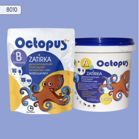 Двокомпонентна епоксидна фуга Octopus Zatirka колір 8010, 1,25 кг (8010-1)