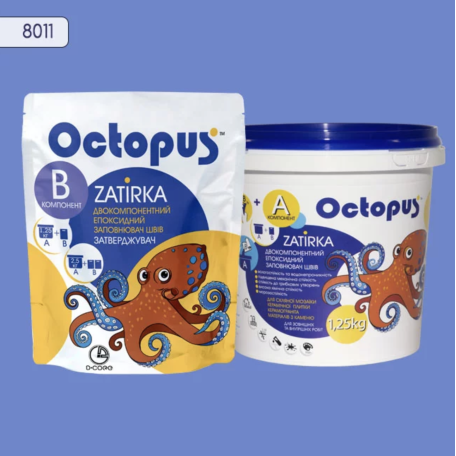Двокомпонентна епоксидна фуга  Octopus Zatirka колір  8011, 1,25 кг (8011-1)